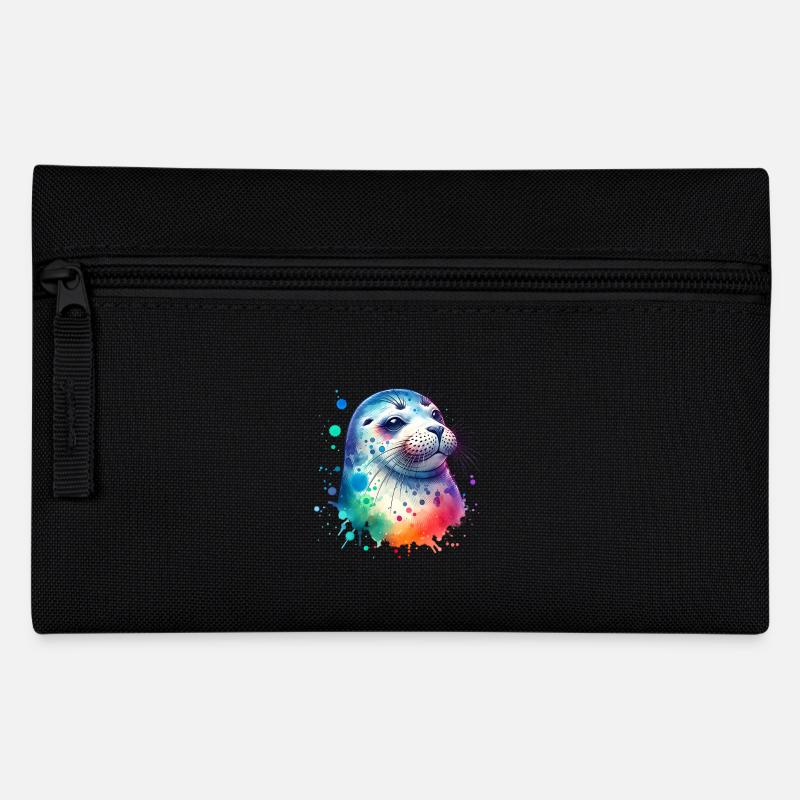 Robbe Seehund - Federtasche - Schwarz