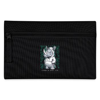 Rhino Young and Cool Animal Lover - Pencil Case - black - Front