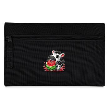 Zebra Melon Fruity Summer Watermelon Fun - Pencil Case - black - Front