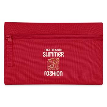Letzter Fling Mit Sommermodeübergang Herbst Design - Federtasche - Rot - Vorne
