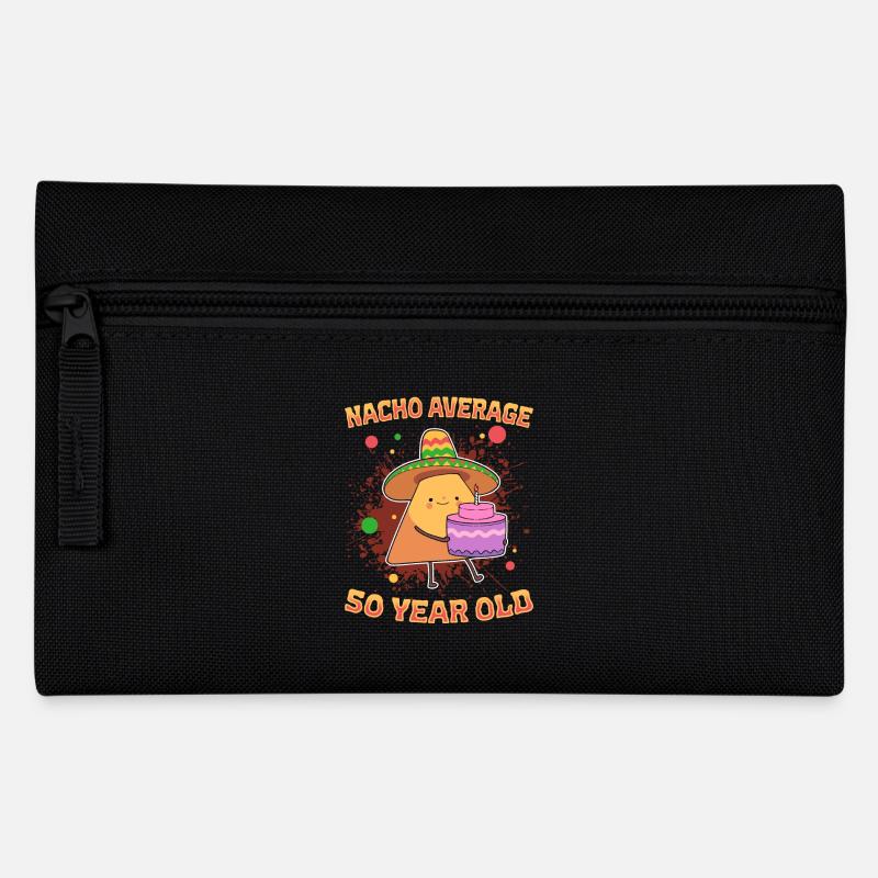 Nacho Aging Humor Nacho Durchschnittlich 50 Jahre - Federtasche - Schwarz