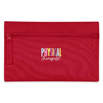 Colorful Physical Therapist Lettering - Pencil Case - red - Front