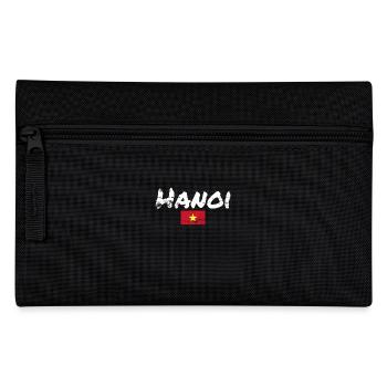 Hanoi Vietnam Vintage Vietnamesische Flagge - Federtasche - Schwarz - Vorne