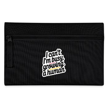 I Can't I'm Busy Growing A Human 12 - Federtasche - Schwarz - Vorne