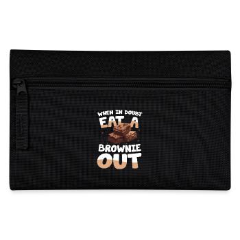 When In Doubt Eat A Brownie Out für einen - Federtasche - Schwarz - Vorne