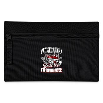 My Heart Beats For Trombone - Pencil Case - black - Front