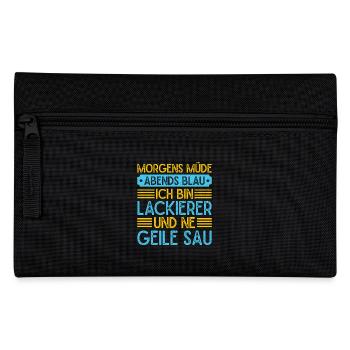 Lackierer Und Eine gelie Sau Vater Geschenke - Federtasche - Schwarz - Vorne
