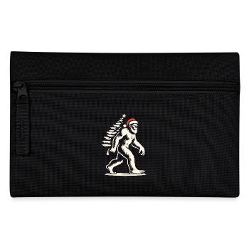 Weihnachtlicher Yeti Mit Weihnachtsbaum - Federtasche - Schwarz - Vorne