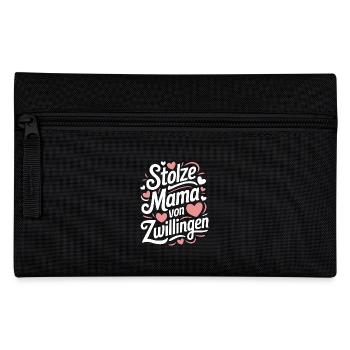 Zwillingsmama Zwillings Mutter Mama von Zwillingen - Federtasche - Schwarz - Vorne