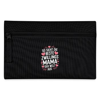 Zwillingsmama Zwillings Mutter Zwillinge Mama - Federtasche - Schwarz - Vorne