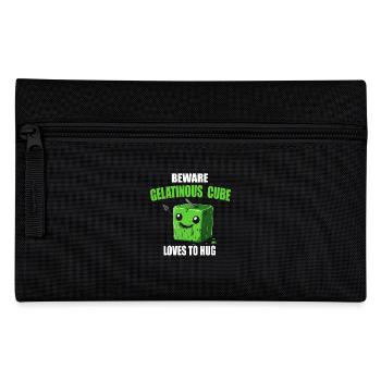Beware of the gelatinous cube that likes to - Pencil Case - black - Front