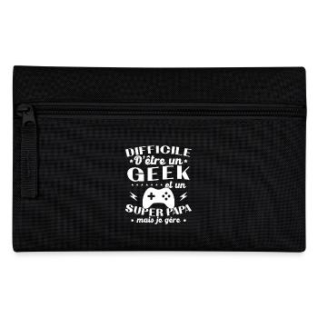 A geek and a great dad - Pencil Case - black - Front