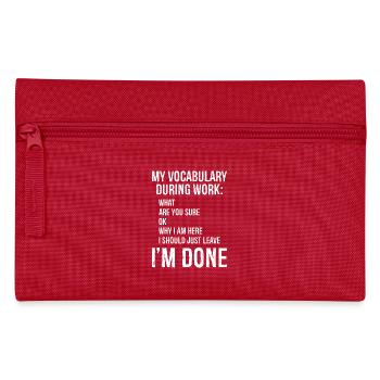 my vocabulary during work - Federtasche - Rot - Vorne