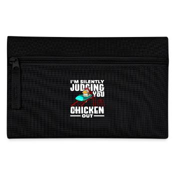 Achterbahn Spaß Beobachte Dein Huhn - Federtasche - Schwarz - Vorne