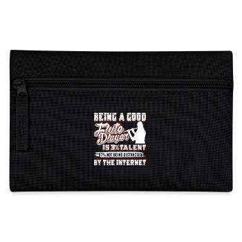 Being A Good Flute Player - Pencil Case - black - Front