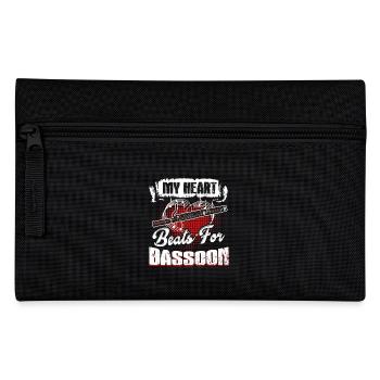 My Heart Beats For Bassoon - Pencil Case - black - Front