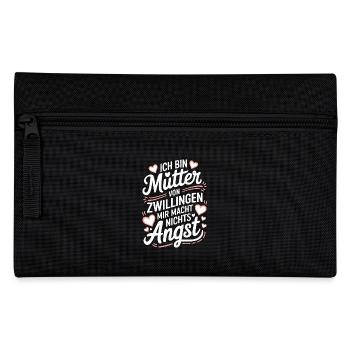 Zwillingsmama Zwillings Mutter Mama von Zwillingen - Federtasche - Schwarz - Vorne