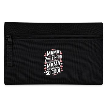 Zwillingsmama Zwillings Mutter Mama von Zwillingen - Federtasche - Schwarz - Vorne