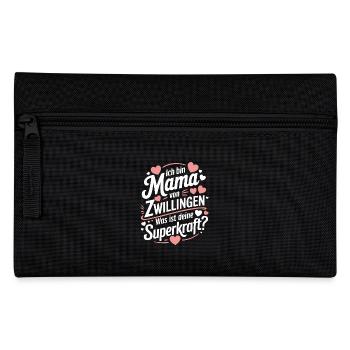 Zwillingsmama Zwillings Mutter, Mama von Zwillinge - Federtasche - Schwarz - Vorne