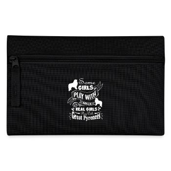 Real Girls Play With Great Pyrenees - Pencil Case - black - Front