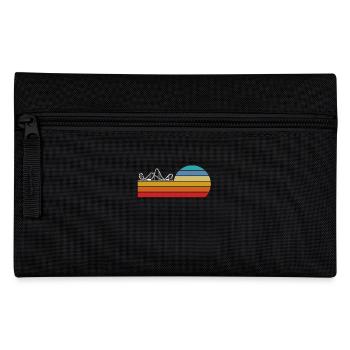 Achterbahn Retro Sonnenuntergang Stil - Federtasche - Schwarz - Vorne