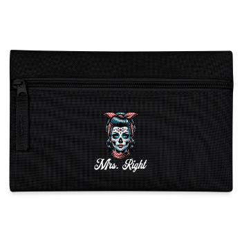 Mrs. Right Totenkopf Schminke Sugar Skull - Federtasche - Schwarz - Vorne