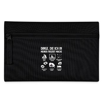 Angler DINGE DIE ICH IN MEINER FREIZEIT MACHE - Federtasche - Schwarz - Vorne