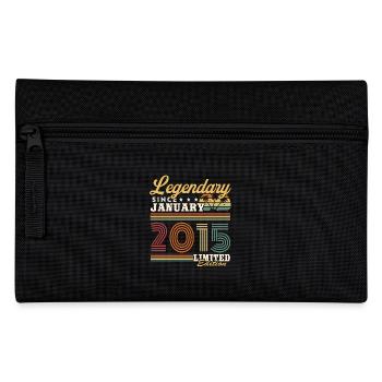 Legendary since January 2015 vintage birthday - Pencil Case - black - Front