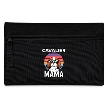 Cavalier King Charles Spaniel Saying Mom Gift - Pencil Case - black - Front