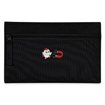 Funny chicken with magnet - cute illustration - Pencil Case - black - Front