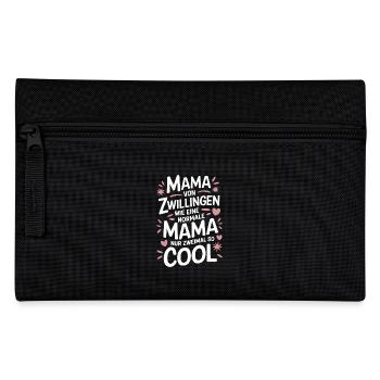 Zwillingsmama Zwillings Mutter Mama von Zwillingen - Federtasche - Schwarz - Vorne