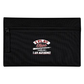 I Play Oboe Therefore I Am Awesome - Pencil Case - black - Front