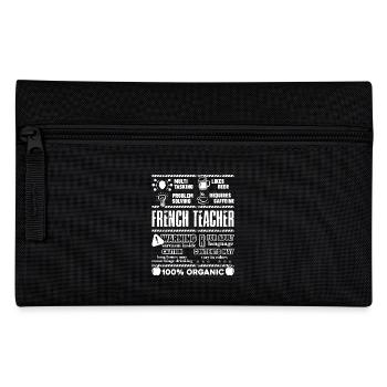 French Teacher Multitasking Beer Coffee Problem - Pencil Case - black - Front