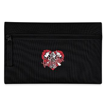 Firefighter Heart - Pencil Case - black - Front