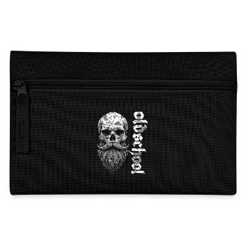 Oldschool Bearded Skull - Pencil Case - black - Front