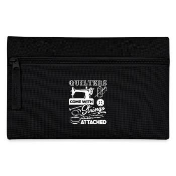 Quilter Quilters Come With Strings Attached - Pencil Case - black - Front