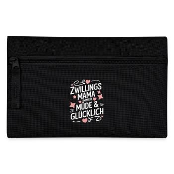 Zwillingsmama Zwillings Mutter, Mama von Zwillinge - Federtasche - Schwarz - Vorne