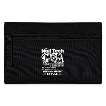 Nail Technician Nail Tech Mom Full Heart - Pencil Case - black - Front
