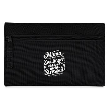 Zwillingsmama Mama von Zwillingen Zwillings Mutter - Federtasche - Schwarz - Vorne