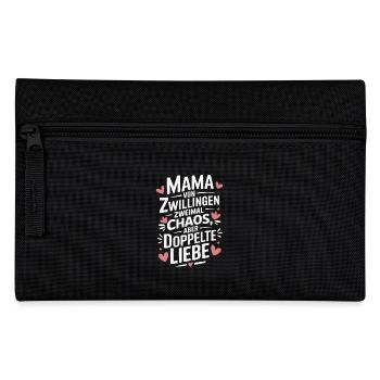 Mama von Zwillingen Zwillings Mutter Zwillingsmama - Federtasche - Schwarz - Vorne