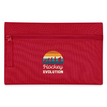 Hockey Evolution Retro Illustration - Federtasche - Rot - Vorne