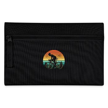 Coucher de soleil cycliste rétro - Trousse - noir - Devant