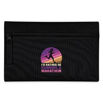 Lieber Einen Marathon Laufen Silhouette - Federtasche - Schwarz - Vorne