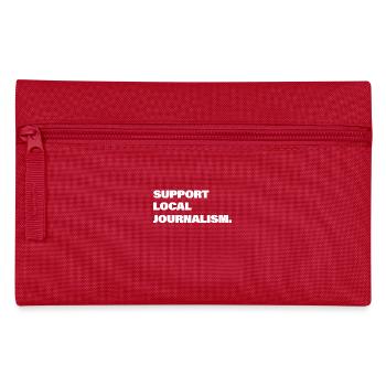 Support local journalism - Pencil Case - red - Front
