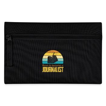 Geboren Um Journalist Zu Werden Retro Vintage - Federtasche - Schwarz - Vorne