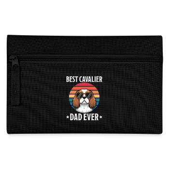 Cavalier King Charles Spaniel Saying Dad Gift - Pencil Case - black - Front
