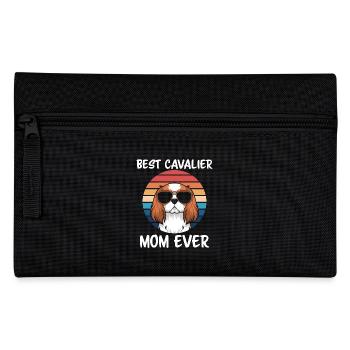 Cavalier King Charles Spaniel Saying Mom Gift - Pencil Case - black - Front