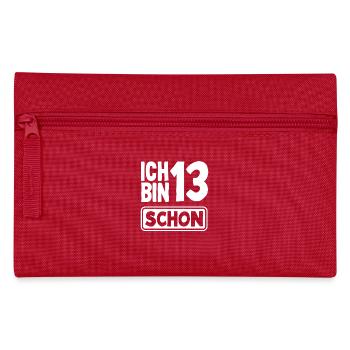 Ich Bin Schon 13 Geburtstag Spaß - Federtasche - Rot - Vorne