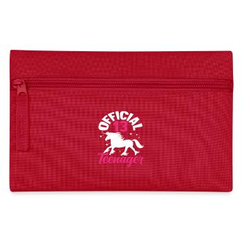 Official 13 Geburtstag Teenager Einhorn - Federtasche - Rot - Vorne