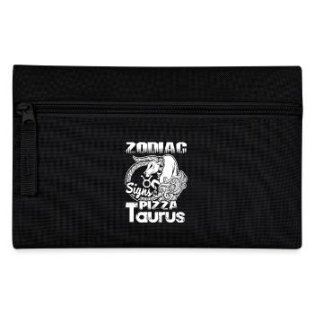 Taurus Zodiac Signs Pizza Taurus Horoscope - Pencil Case - black - Front